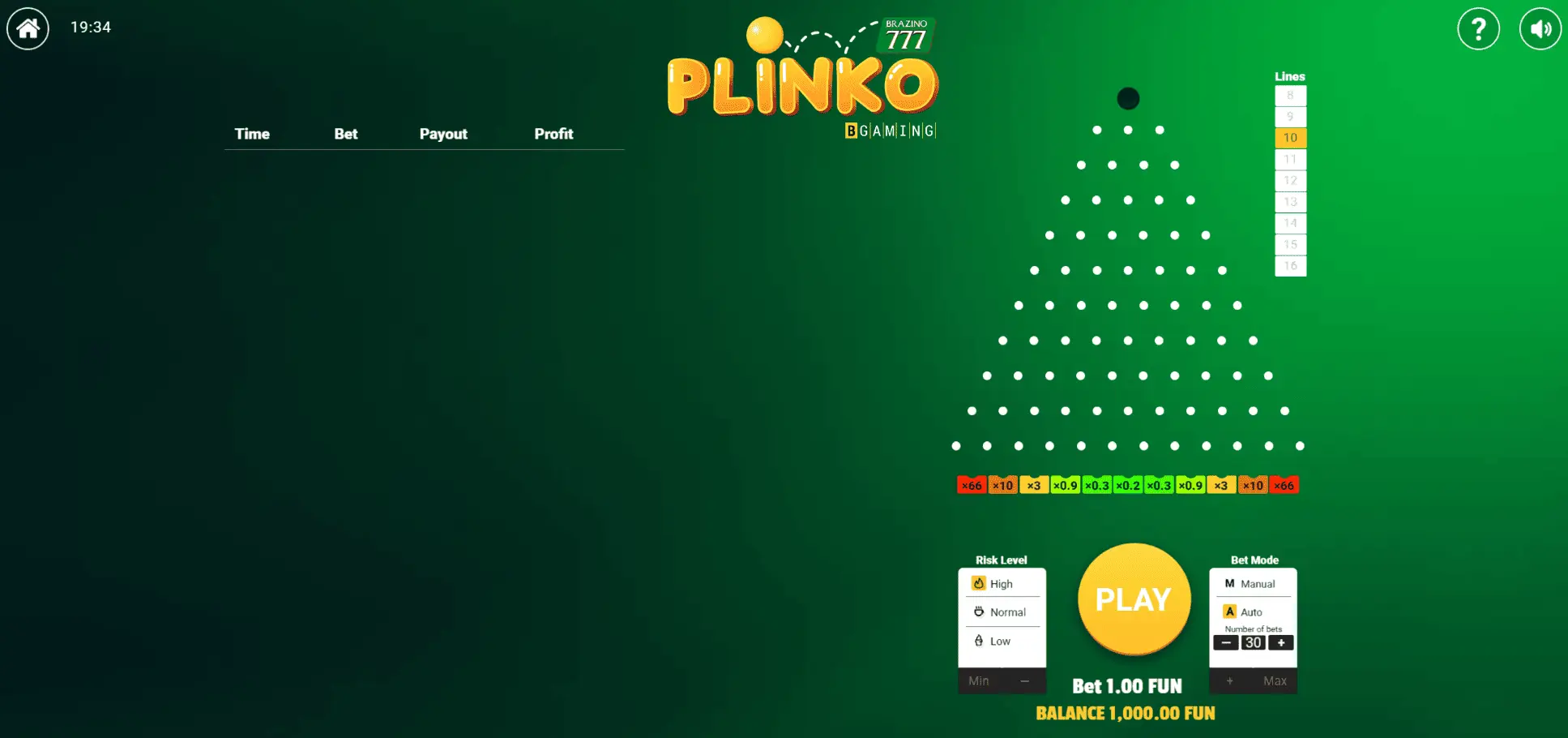 Play Plinko Brazino 777