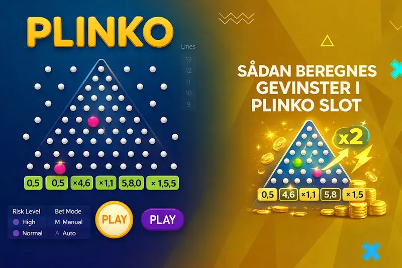 Sådan beregnes gevinster i Plinko slot