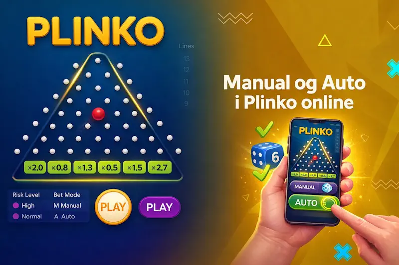 Manual og Auto i Plinko online