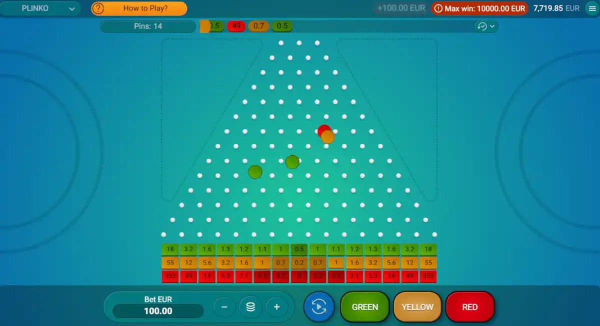Plinko casino game