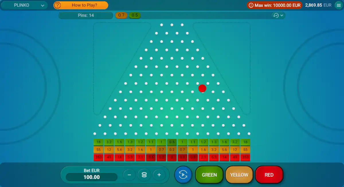 Plinko casino game